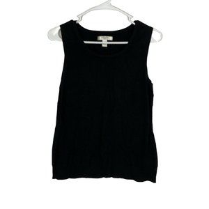 LizClaiborne Womens Black Sleeveless Round Neck Pullover Tank Top Size Small